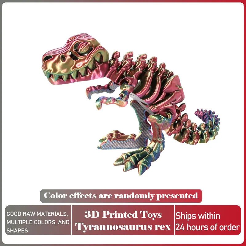 Dinosaure Articulé Modèle 3D | Jouet Créatif et Ornement de Bureau Mobile - Cadeau Enfant Jouet 3D - KAWAII FAVIE