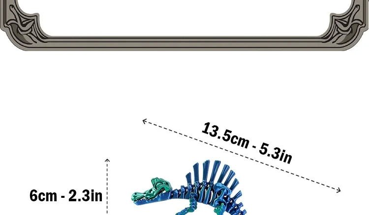 Dinosaure Articulé Modèle 3D | Jouet Créatif et Ornement de Bureau Mobile - Cadeau Enfant Jouet 3D - KAWAII FAVIE