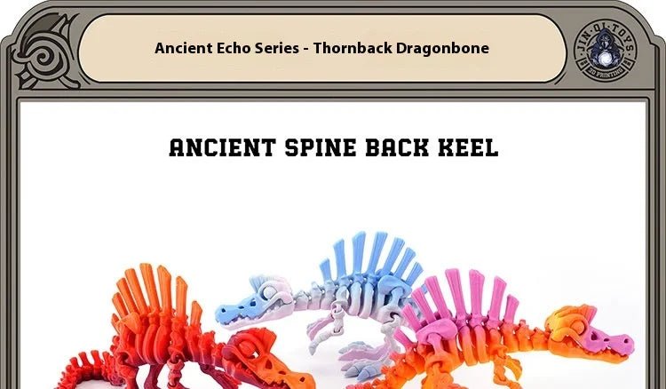 Dinosaure Articulé Modèle 3D | Jouet Créatif et Ornement de Bureau Mobile - Cadeau Enfant Jouet 3D - KAWAII FAVIE