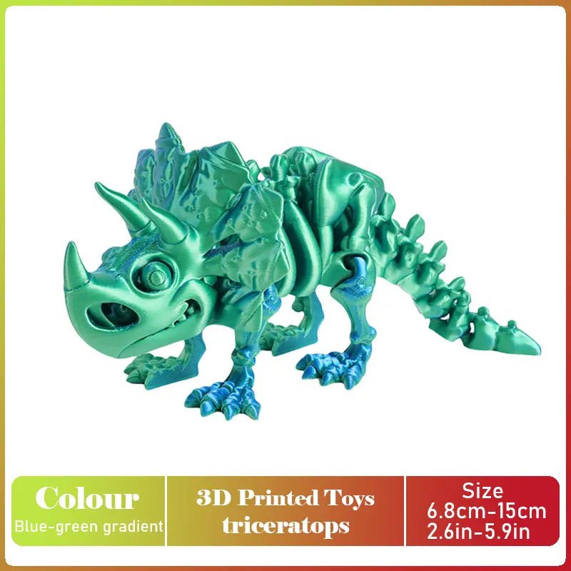 Dinosaure Articulé Modèle 3D | Jouet Créatif et Ornement de Bureau Mobile - Cadeau Enfant Jouet 3D - KAWAII FAVIE