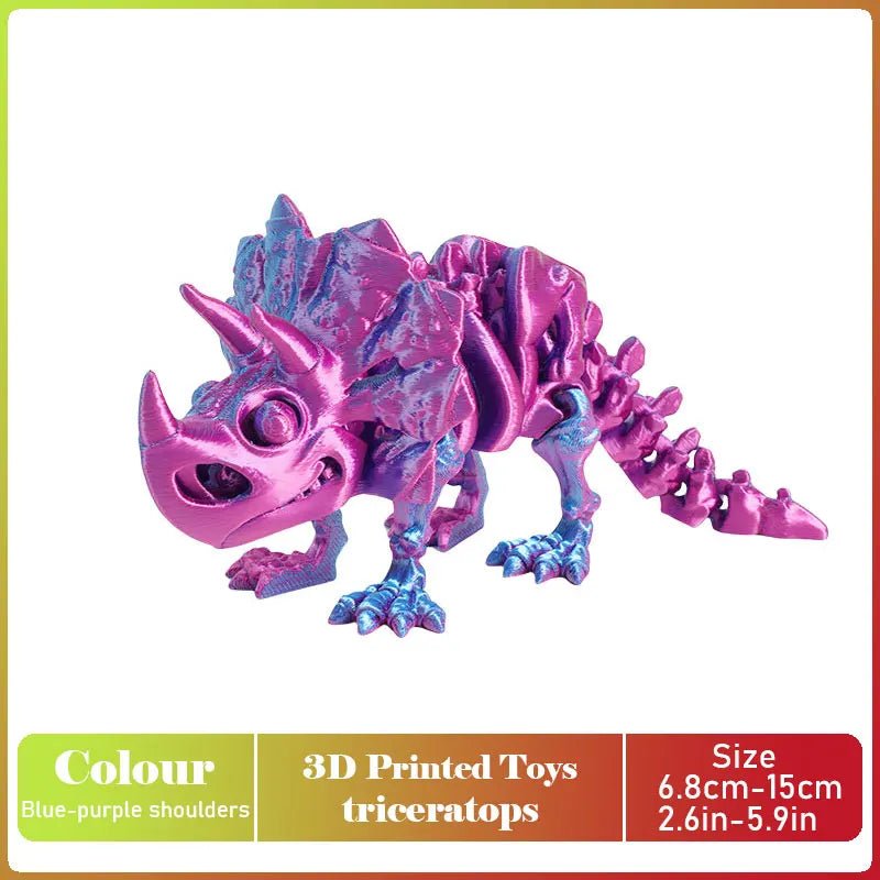 Dinosaure Articulé Modèle 3D | Jouet Créatif et Ornement de Bureau Mobile - Cadeau Enfant Jouet 3D - KAWAII FAVIE