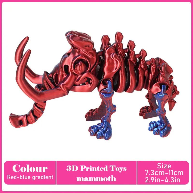Dinosaure Articulé Modèle 3D | Jouet Créatif et Ornement de Bureau Mobile - Cadeau Enfant Jouet 3D - KAWAII FAVIE