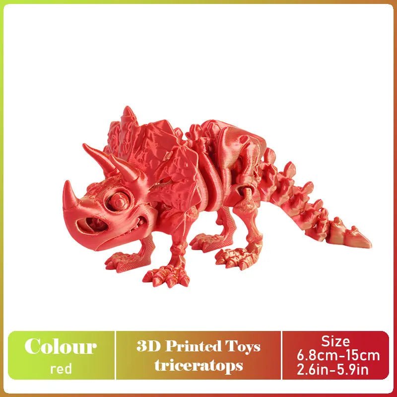 Dinosaure Articulé Modèle 3D | Jouet Créatif et Ornement de Bureau Mobile - Cadeau Enfant Jouet 3D - KAWAII FAVIE