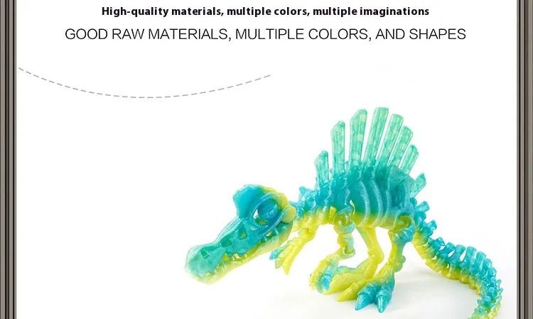 Dinosaure Articulé Modèle 3D | Jouet Créatif et Ornement de Bureau Mobile - Cadeau Enfant Jouet 3D - KAWAII FAVIE