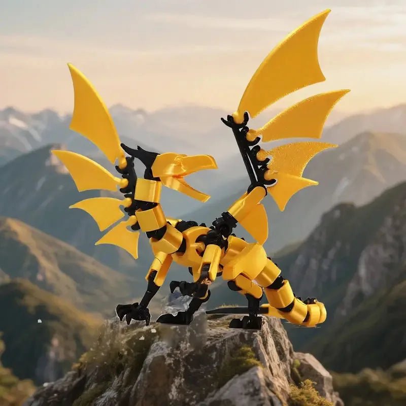 Dragon Articulé 3D PLA | Décoration Bureau Flexible, Bijou Créatif - Cadeau Noël & Halloween Jouet 3D - KAWAII FAVIE