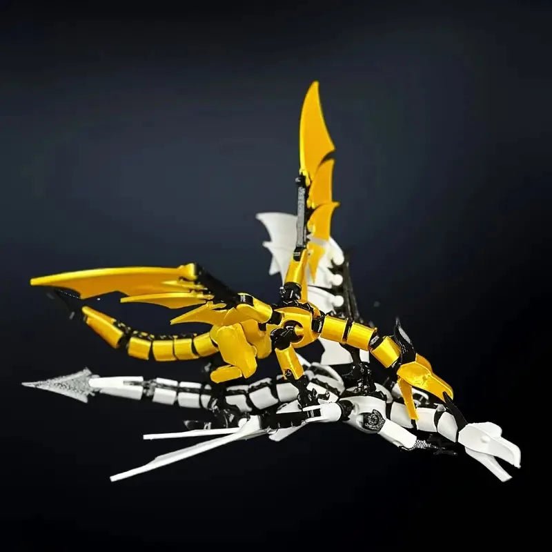 Dragon Articulé 3D PLA | Décoration Bureau Flexible, Bijou Créatif - Cadeau Noël & Halloween Jouet 3D - KAWAII FAVIE