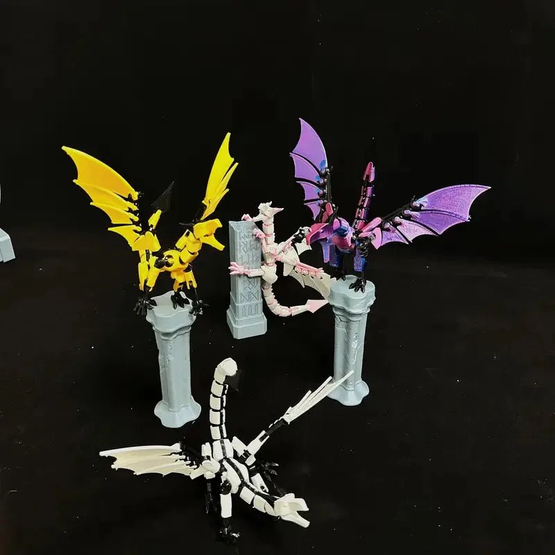 Dragon Articulé 3D PLA | Décoration Bureau Flexible, Bijou Créatif - Cadeau Noël & Halloween Jouet 3D - KAWAII FAVIE