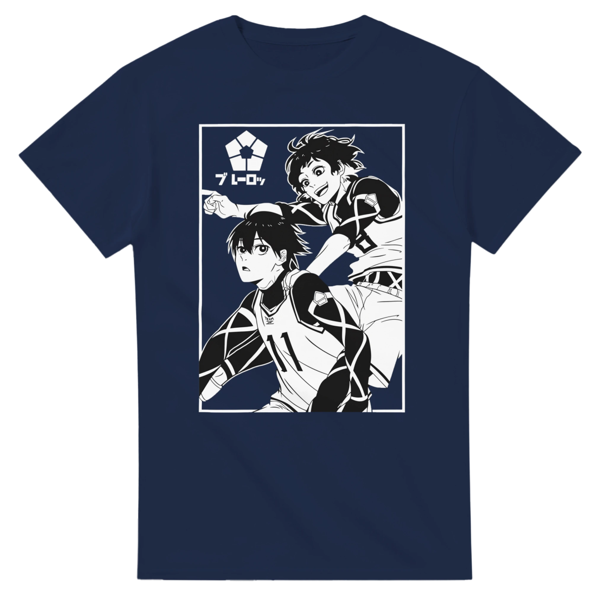 T-shirt Blue Lock Bachira&Isagi Graphisme - Unisexe Épais Ras du Cou T-shirt- KAWAII FAVIE