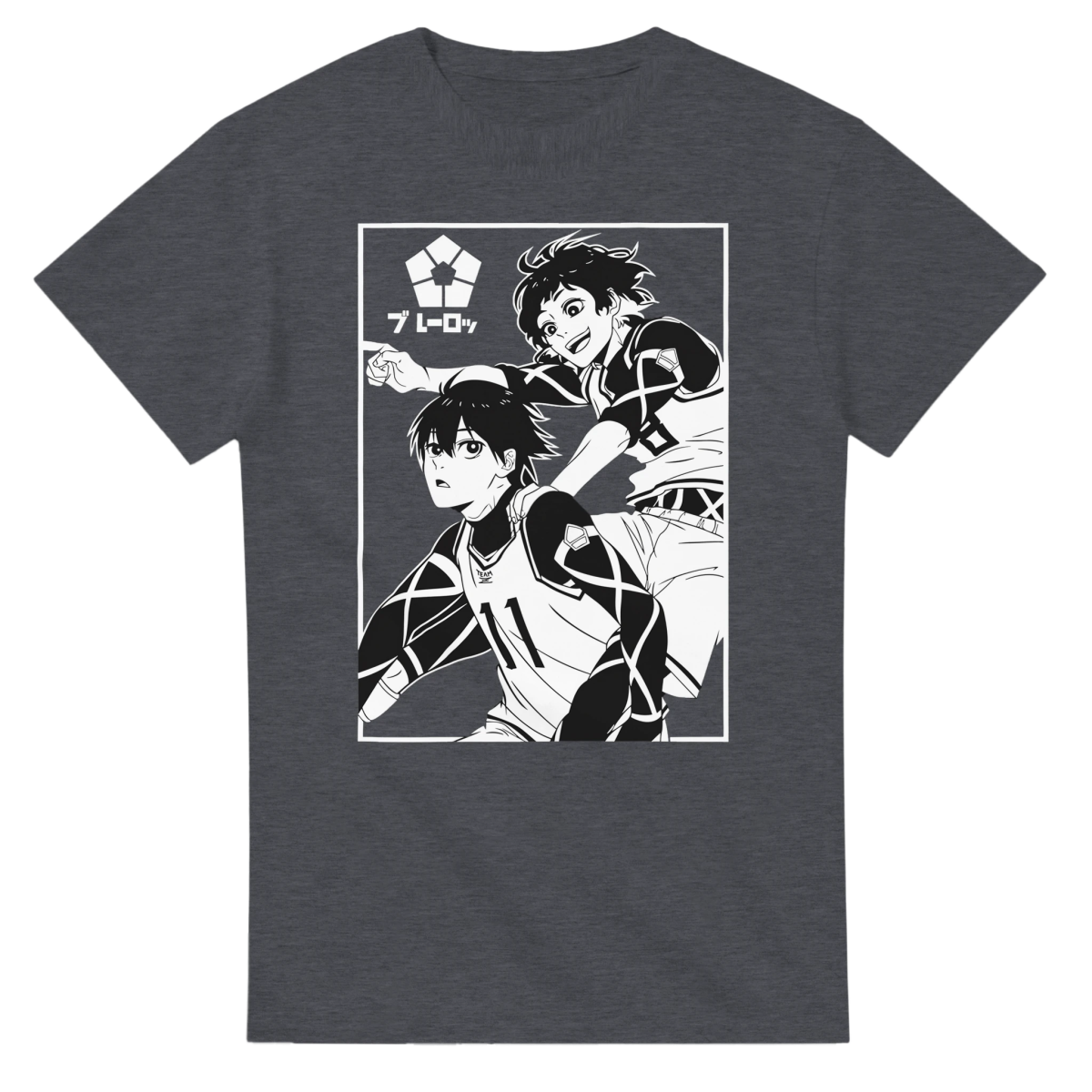 T-shirt Blue Lock Bachira&Isagi Graphisme - Unisexe Épais Ras du Cou T-shirt- KAWAII FAVIE