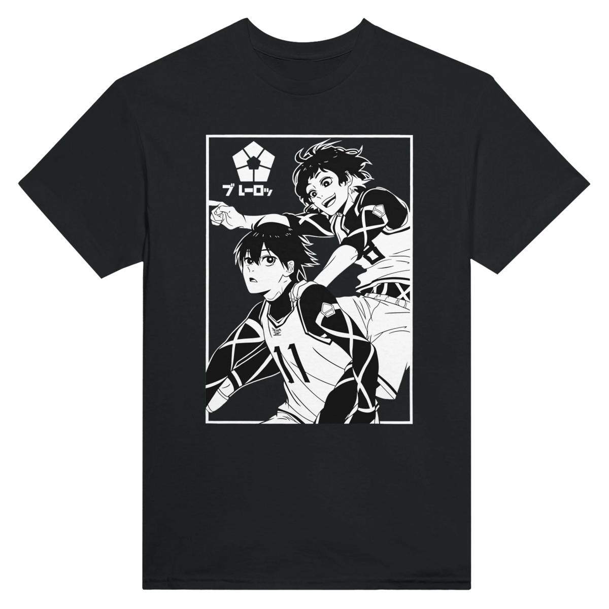 T-shirt Blue Lock Bachira&Isagi Graphisme - Unisexe Épais Ras du Cou T-shirt- KAWAII FAVIE