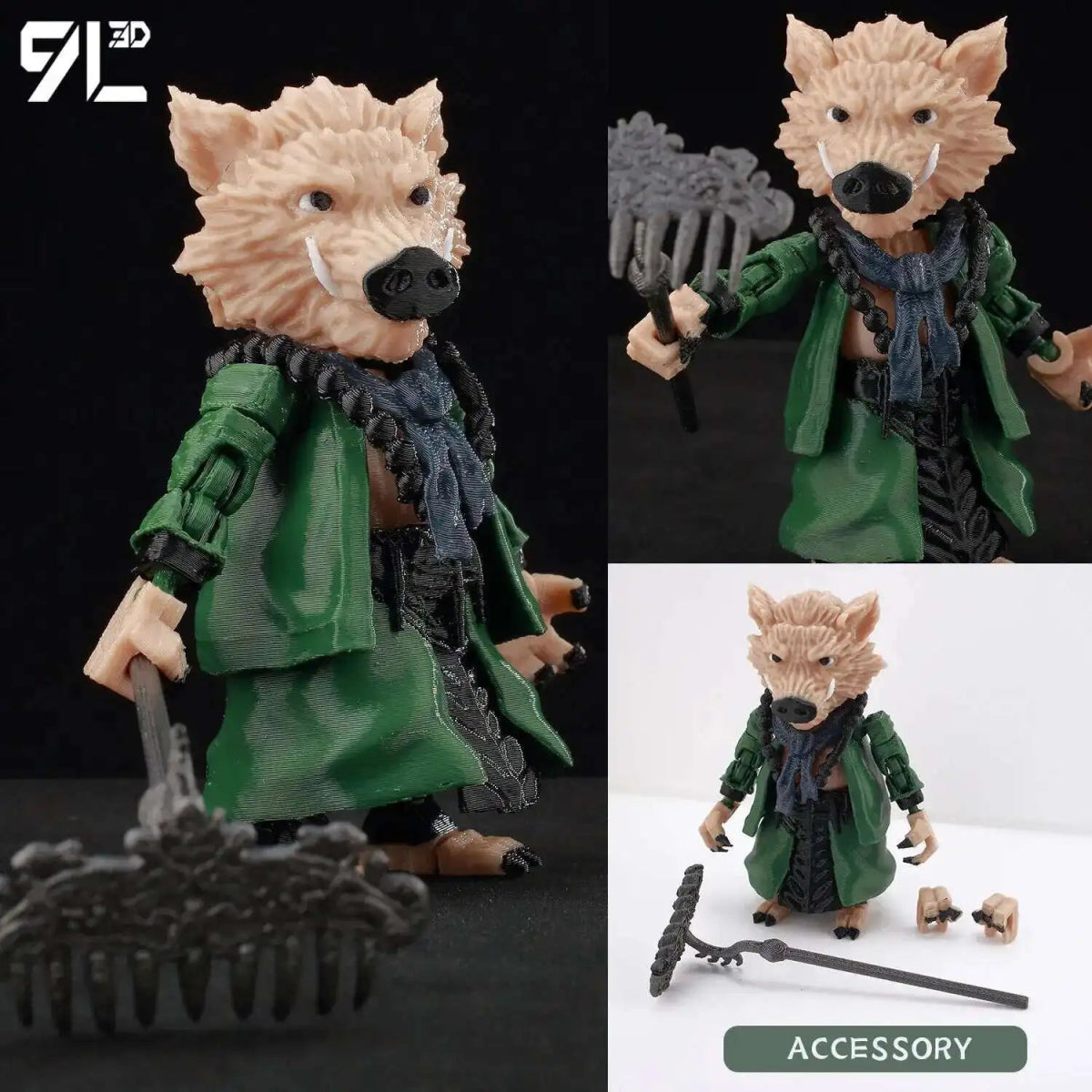 Figurine Action 9L3D Articulée 13cm | Modèle Collection Personnage de Jeu - Pièces Interchangeables | Impression 3D Jouet 3D - KAWAII FAVIE