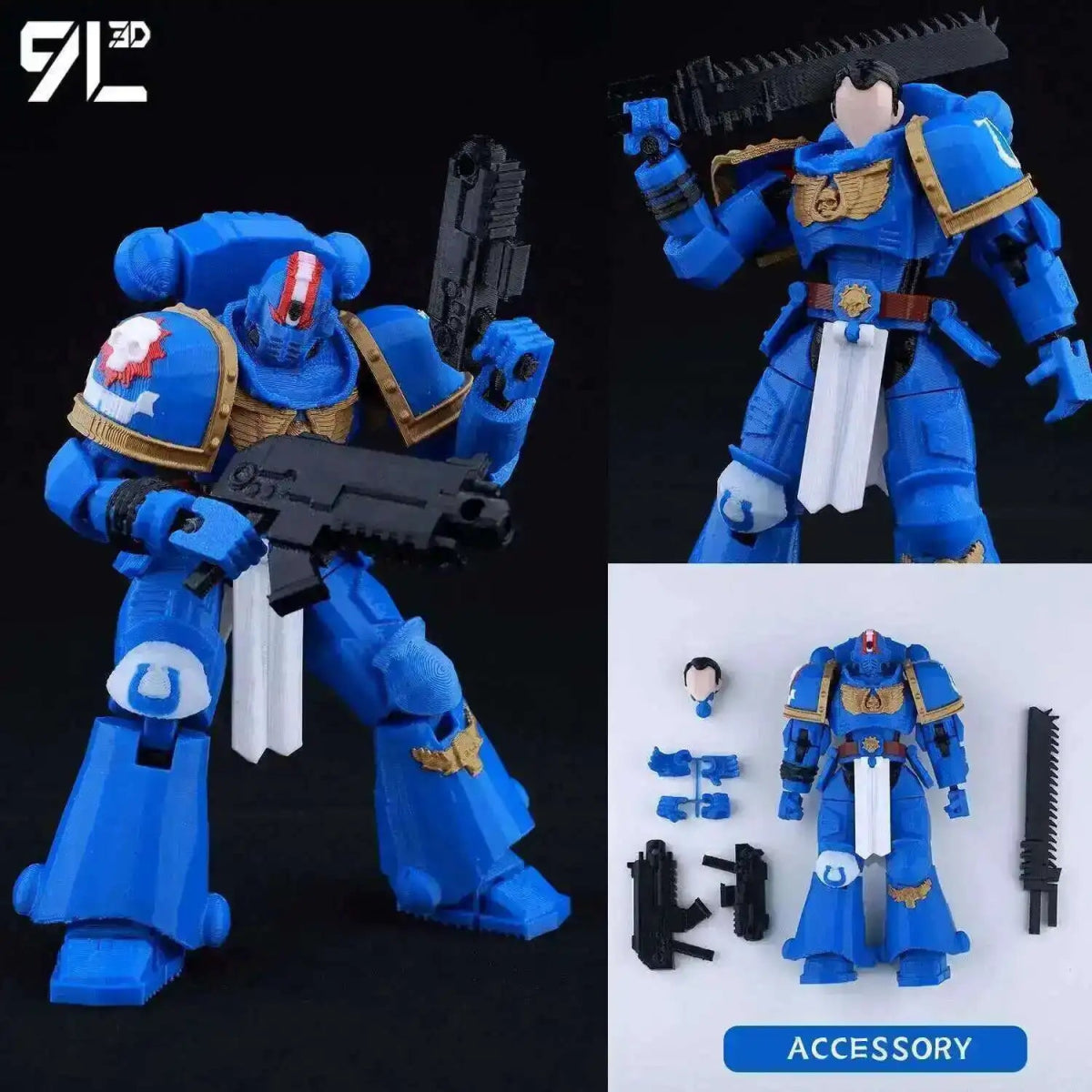 Figurine Action 9L3D Articulée 13cm | Modèle Collection Personnage de Jeu - Pièces Interchangeables | Impression 3D Jouet 3D - KAWAII FAVIE