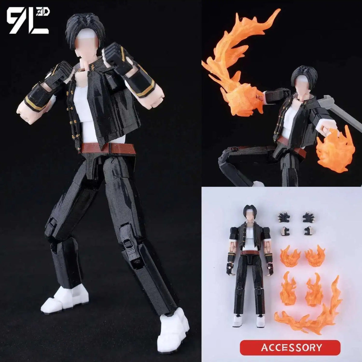 Figurine Action 9L3D Articulée 13cm | Modèle Collection Personnage de Jeu - Pièces Interchangeables | Impression 3D Jouet 3D - KAWAII FAVIE