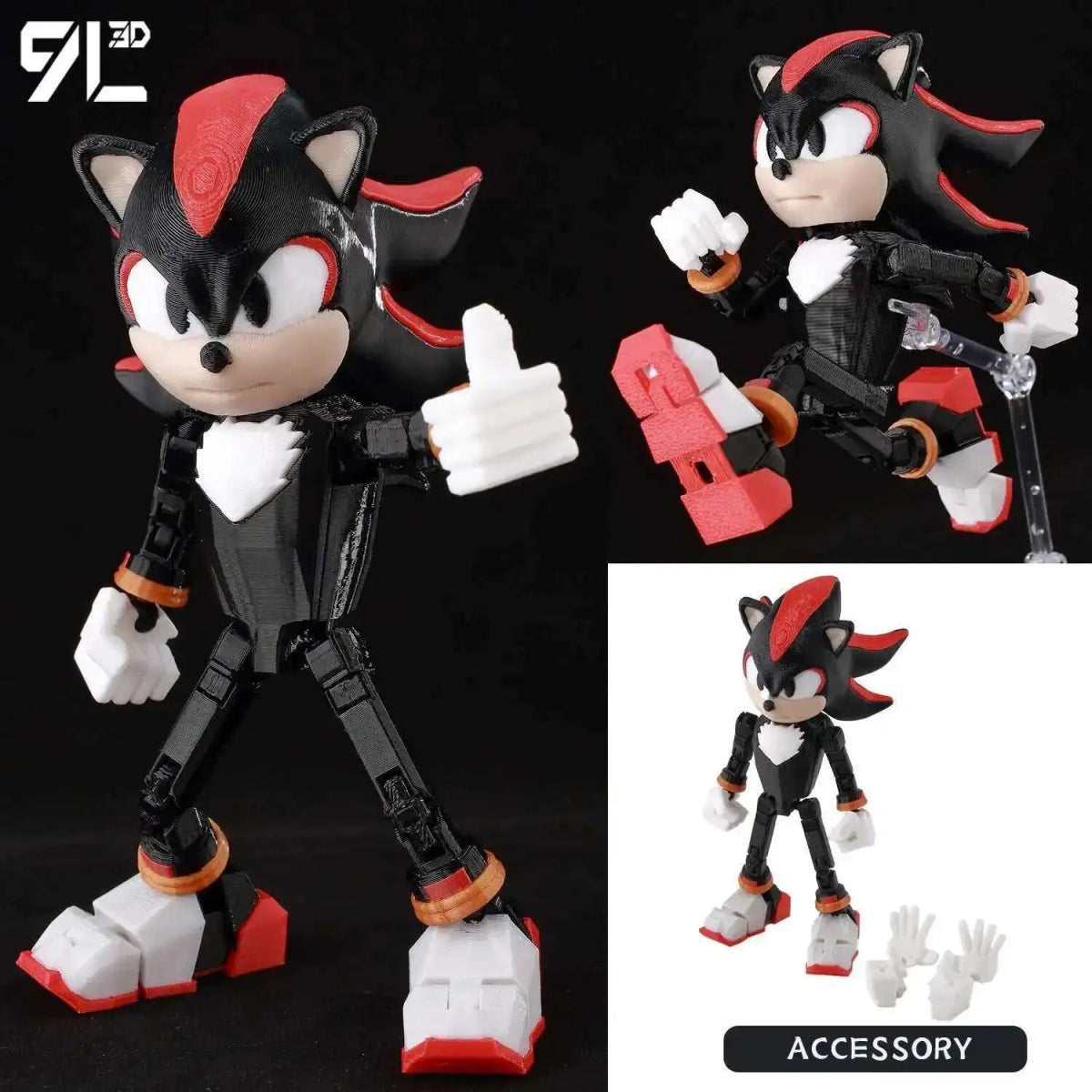 Figurine Action 9L3D Articulée 13cm | Modèle Collection Personnage de Jeu - Pièces Interchangeables | Impression 3D Jouet 3D - KAWAII FAVIE