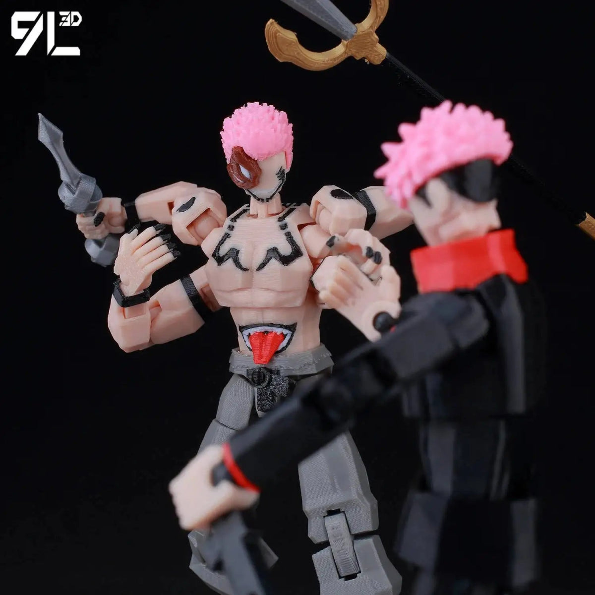 Figurine Articulée 3D Jujutsu Kaisen 13+ cm | Fushiguro Toji, Gojo Satoru, Yuji - Pièces Interchangeables | Impression 3D Jouet 3D - KAWAII FAVIE