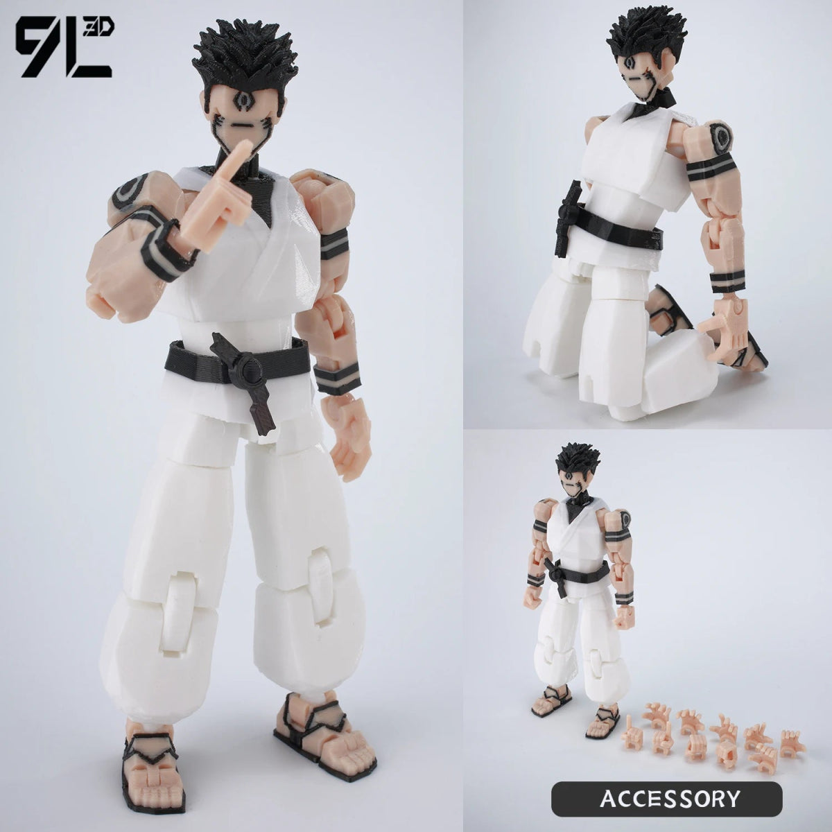Figurine Articulée 3D Jujutsu Kaisen 13+ cm | Fushiguro Toji, Gojo Satoru, Yuji - Pièces Interchangeables | Impression 3D Jouet 3D - KAWAII FAVIE