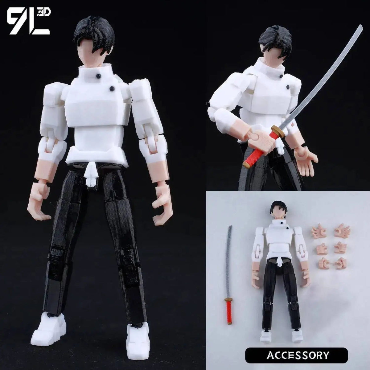 Figurine Articulée 3D Jujutsu Kaisen 13+ cm | Fushiguro Toji, Gojo Satoru, Yuji - Pièces Interchangeables | Impression 3D Jouet 3D - KAWAII FAVIE
