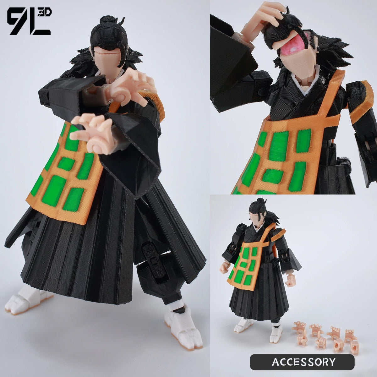 Figurine Articulée 3D Jujutsu Kaisen 13+ cm | Fushiguro Toji, Gojo Satoru, Yuji - Pièces Interchangeables | Impression 3D Jouet 3D - KAWAII FAVIE