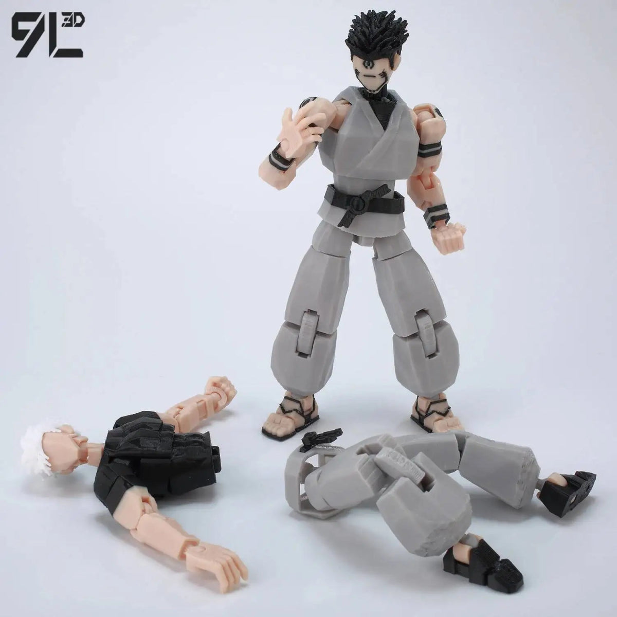 Figurine Articulée 3D Jujutsu Kaisen 13+ cm | Fushiguro Toji, Gojo Satoru, Yuji - Pièces Interchangeables | Impression 3D Jouet 3D - KAWAII FAVIE