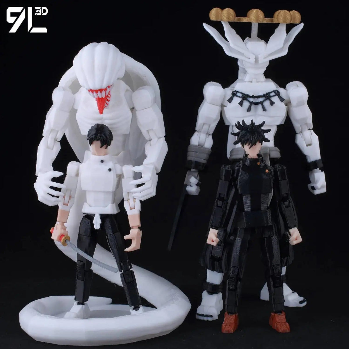 Figurine Articulée 3D Jujutsu Kaisen 13+ cm | Fushiguro Toji, Gojo Satoru, Yuji - Pièces Interchangeables | Impression 3D Jouet 3D - KAWAII FAVIE