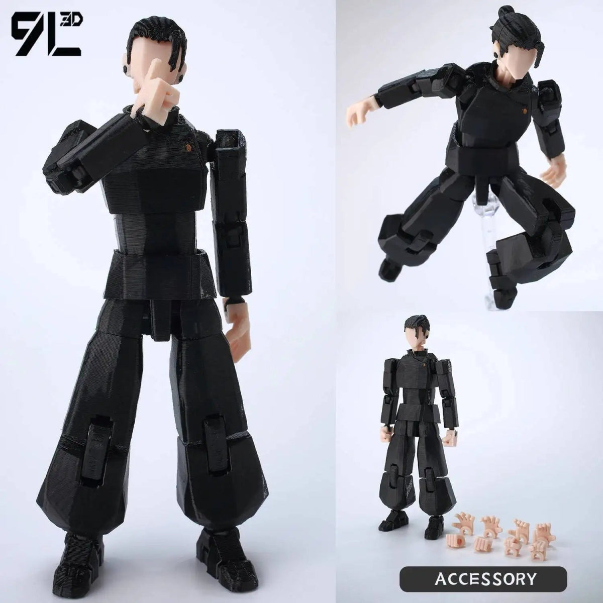 Figurine Articulée 3D Jujutsu Kaisen 13+ cm | Fushiguro Toji, Gojo Satoru, Yuji - Pièces Interchangeables | Impression 3D Jouet 3D - KAWAII FAVIE