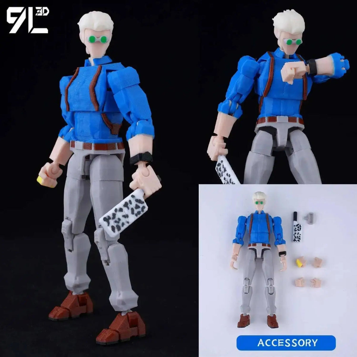 Figurine Articulée 3D Jujutsu Kaisen 13+ cm | Fushiguro Toji, Gojo Satoru, Yuji - Pièces Interchangeables | Impression 3D Jouet 3D - KAWAII FAVIE