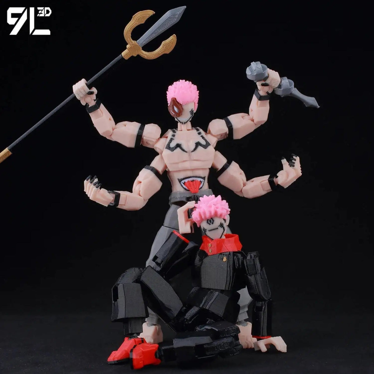 Figurine Articulée 3D Jujutsu Kaisen 13+ cm | Fushiguro Toji, Gojo Satoru, Yuji - Pièces Interchangeables | Impression 3D Jouet 3D - KAWAII FAVIE