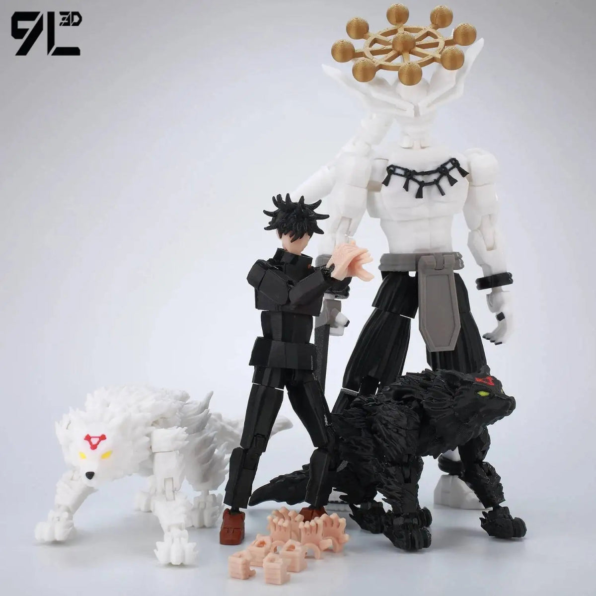 Figurine Articulée 3D Jujutsu Kaisen 13+ cm | Fushiguro Toji, Gojo Satoru, Yuji - Pièces Interchangeables | Impression 3D Jouet 3D - KAWAII FAVIE
