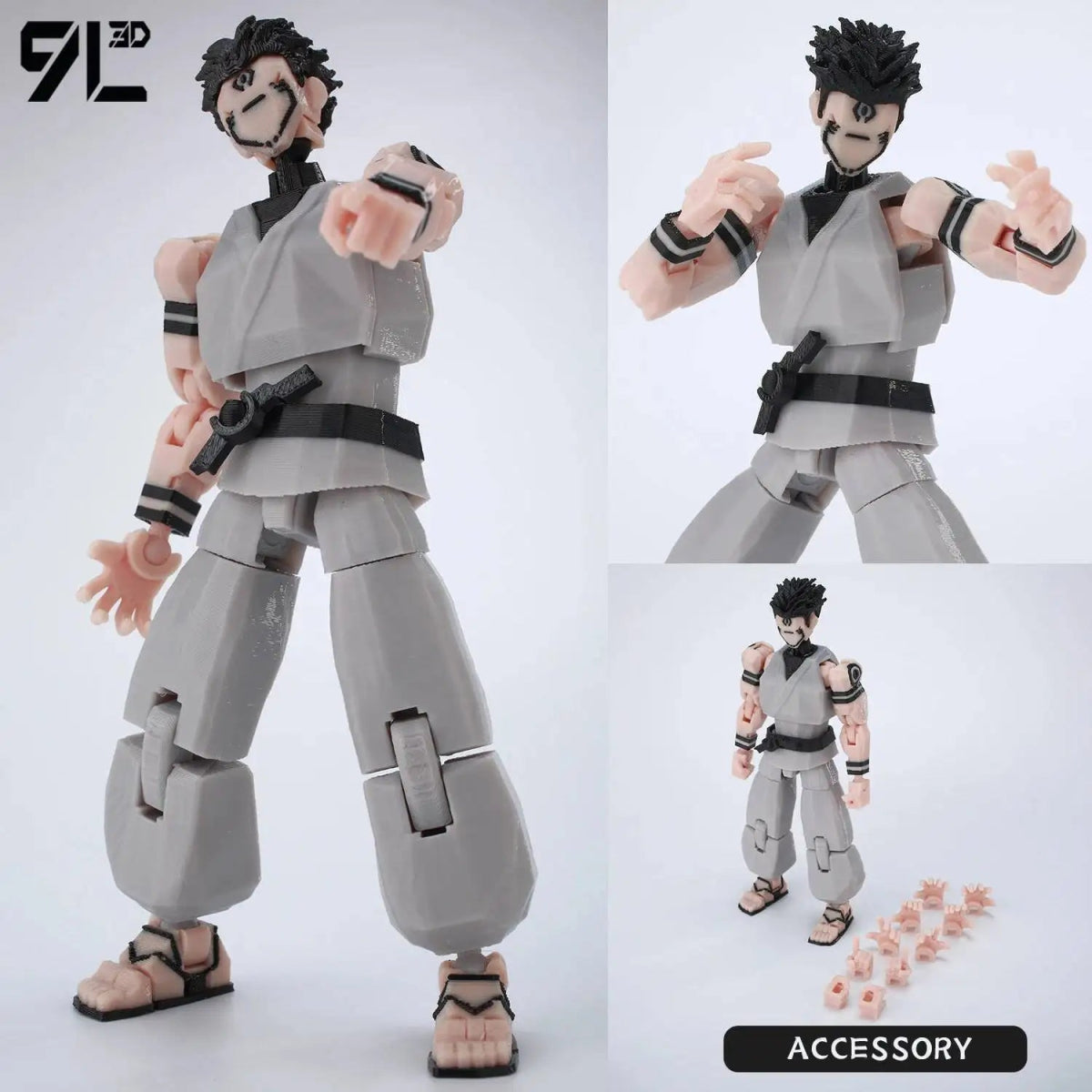 Figurine Articulée 3D Jujutsu Kaisen 13+ cm | Fushiguro Toji, Gojo Satoru, Yuji - Pièces Interchangeables | Impression 3D Jouet 3D - KAWAII FAVIE