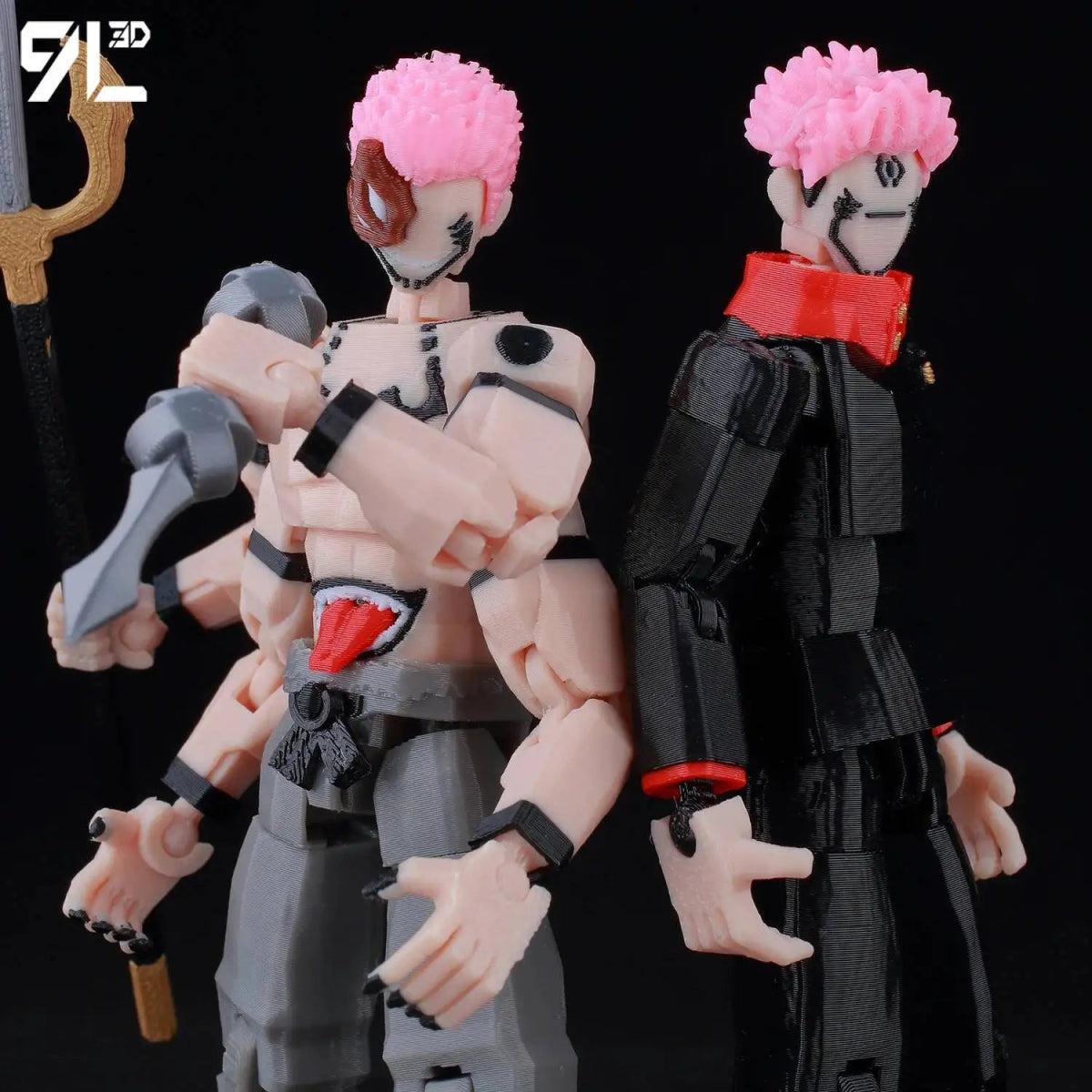 Figurine Articulée 3D Jujutsu Kaisen 13+ cm | Fushiguro Toji, Gojo Satoru, Yuji - Pièces Interchangeables | Impression 3D Jouet 3D - KAWAII FAVIE