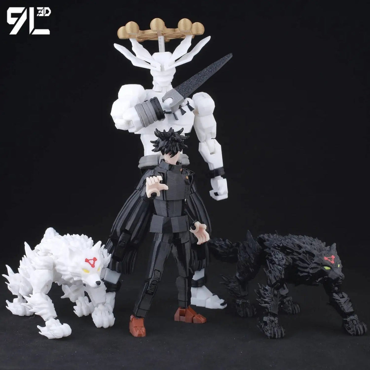 Figurine Articulée 3D Jujutsu Kaisen 13+ cm | Fushiguro Toji, Gojo Satoru, Yuji - Pièces Interchangeables | Impression 3D Jouet 3D - KAWAII FAVIE