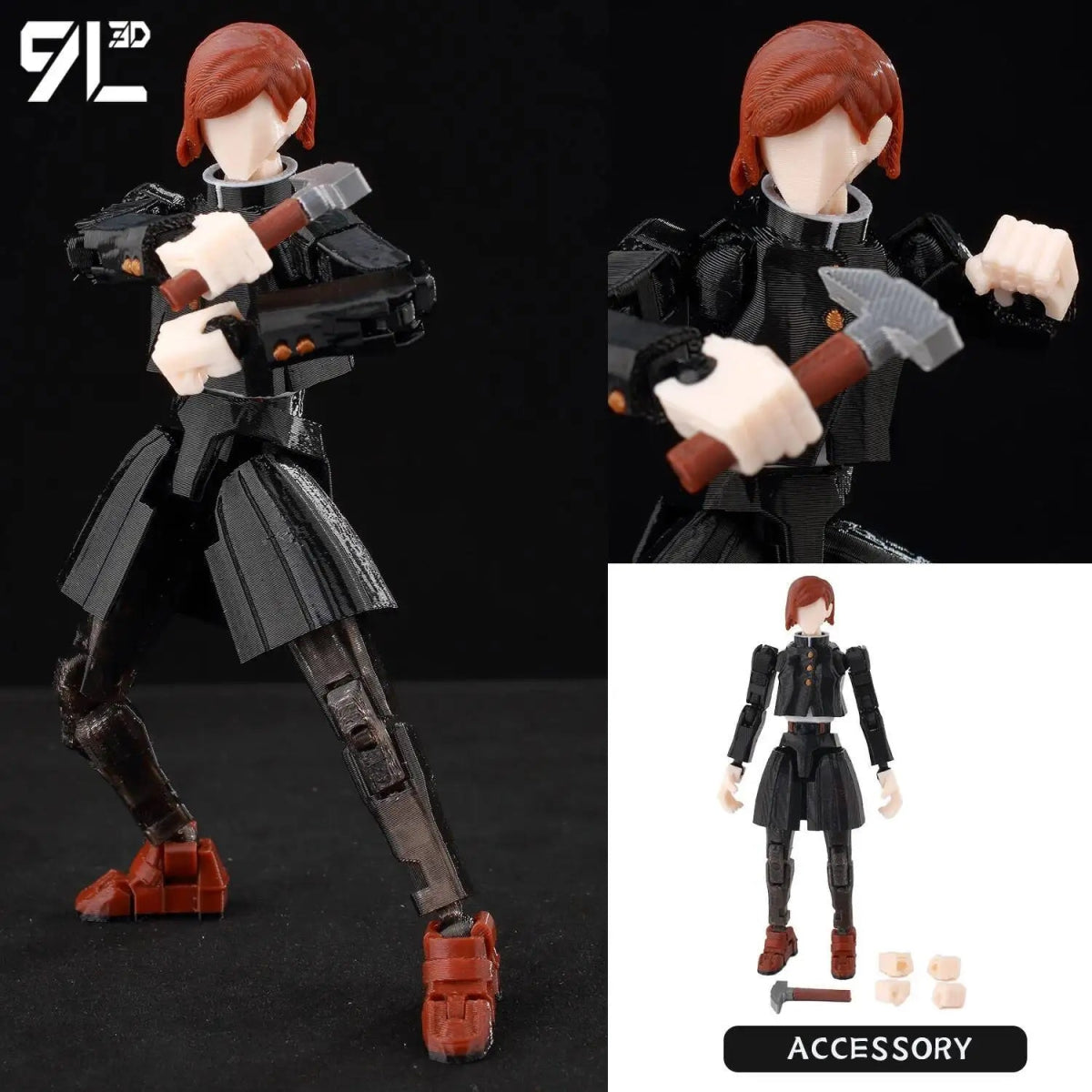 Figurine Articulée 3D Jujutsu Kaisen 13+ cm | Fushiguro Toji, Gojo Satoru, Yuji - Pièces Interchangeables | Impression 3D Jouet 3D - KAWAII FAVIE