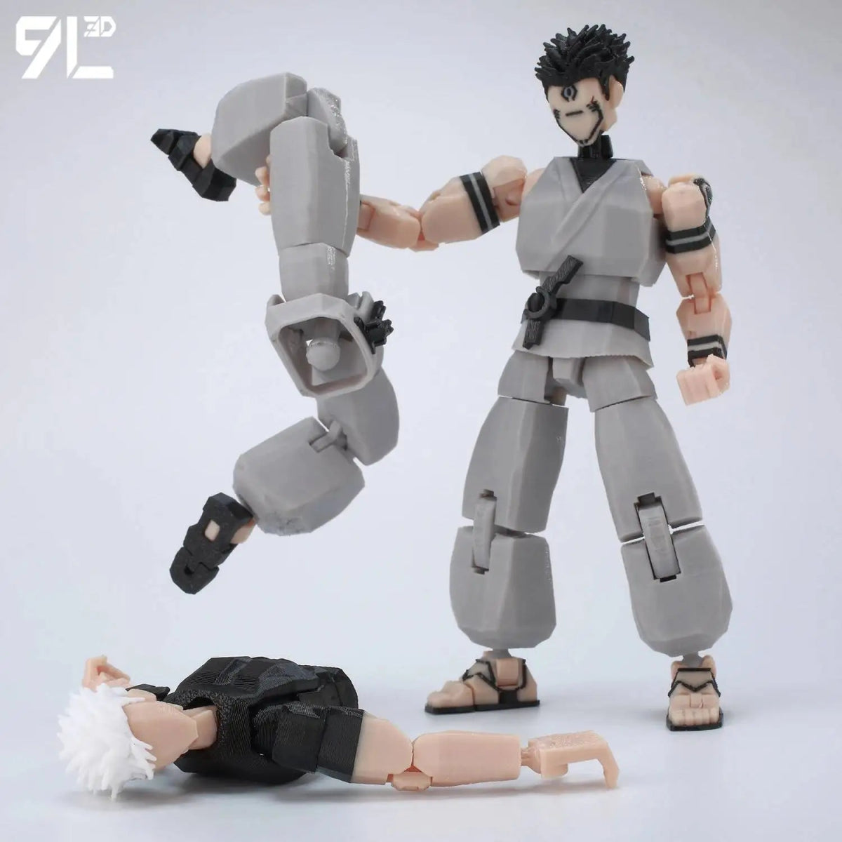 Figurine Articulée 3D Jujutsu Kaisen 13+ cm | Fushiguro Toji, Gojo Satoru, Yuji - Pièces Interchangeables | Impression 3D Jouet 3D - KAWAII FAVIE
