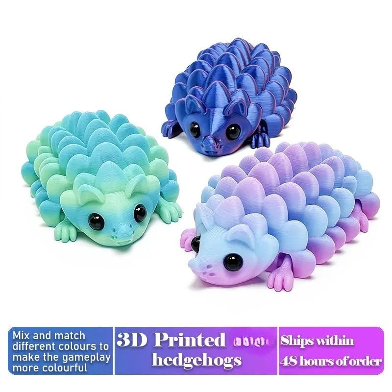 Figurine Articulée d’Hérisson Imprimée en 3D | Décoration de Bureau et Objet Collection - Cadeau Créatif Jouet 3D - KAWAII FAVIE