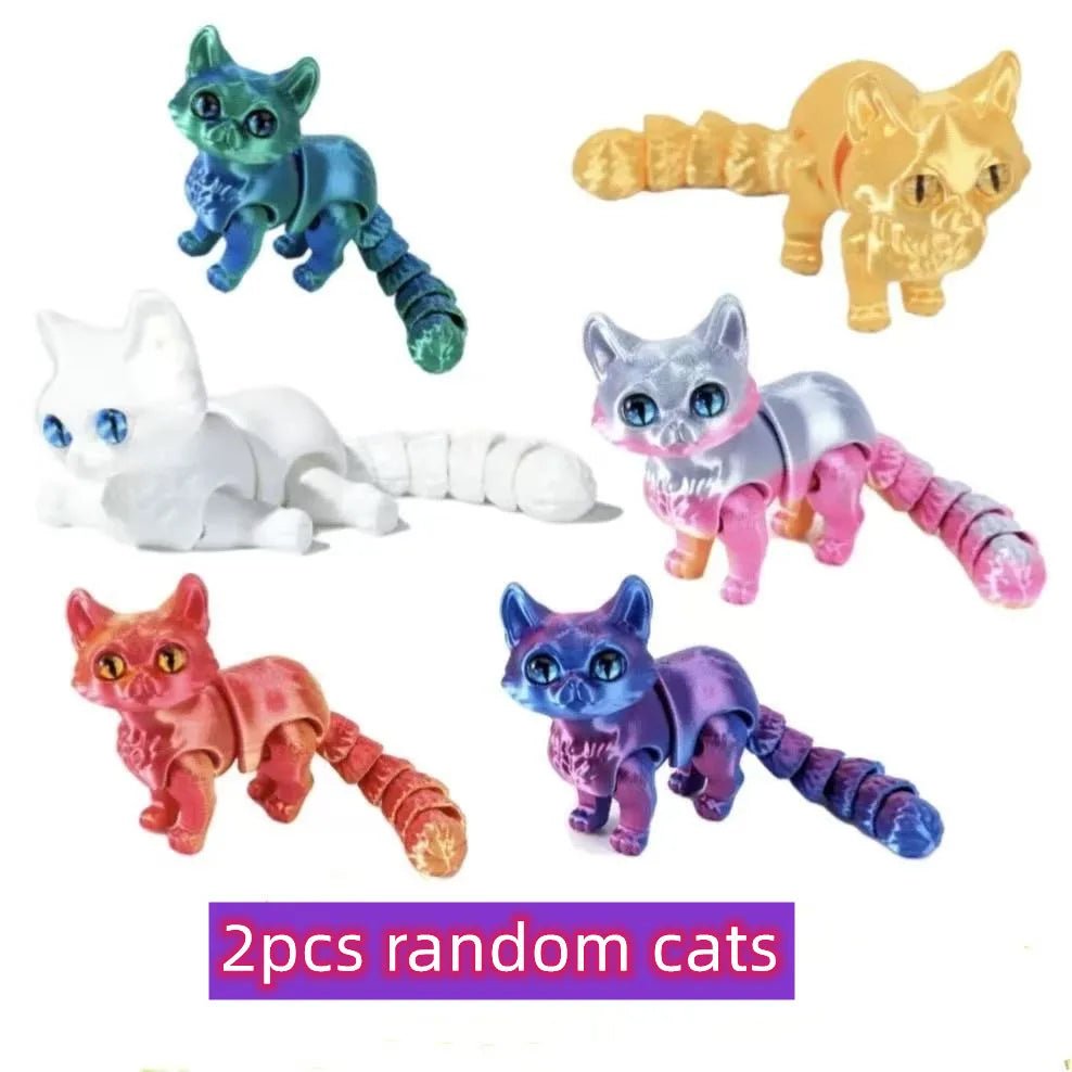 Figurine Chat Articulé en PVC | 1/2/3/6 Pièces Miniatures Colorées - Cadeau Créatif 3DFigurine Chat Articulé en PVC | 1/2/3/6 Pièces Miniatures Colorées - Cadeau Créatif 3D Jouet 3D - KAWAII FAVIE