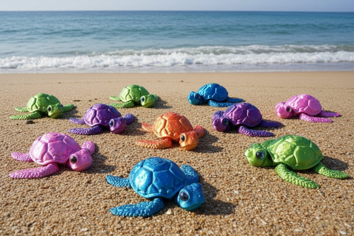 Figurine de Tortue de Mer Articulée | Modèle 3D Imprimé - Décoration de Bureau Moderne Jouet 3D - KAWAII FAVIE