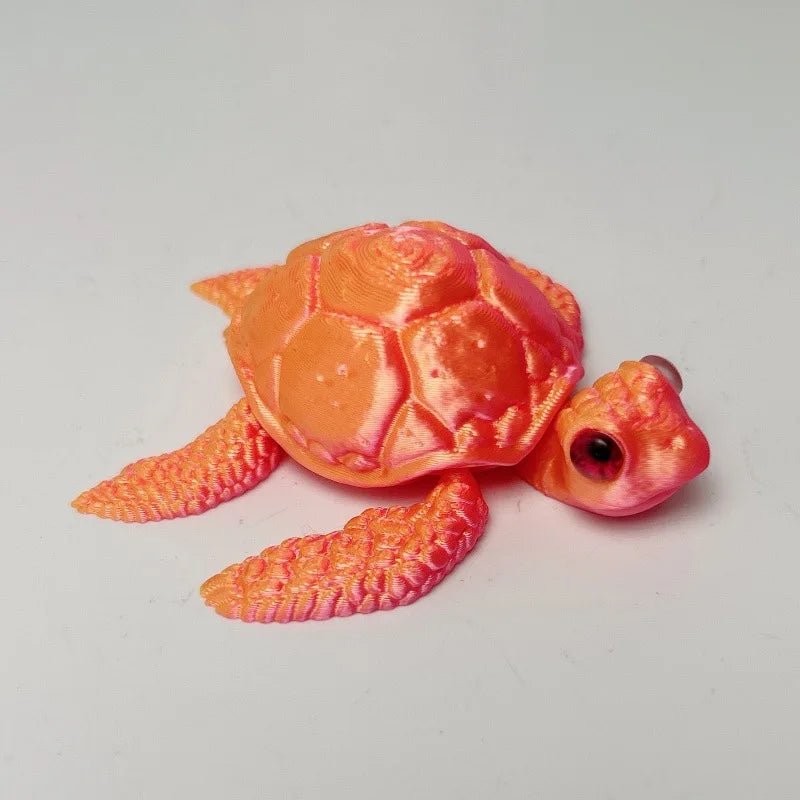 Figurine de Tortue de Mer Articulée | Modèle 3D Imprimé - Décoration de Bureau Moderne Jouet 3D - KAWAII FAVIE