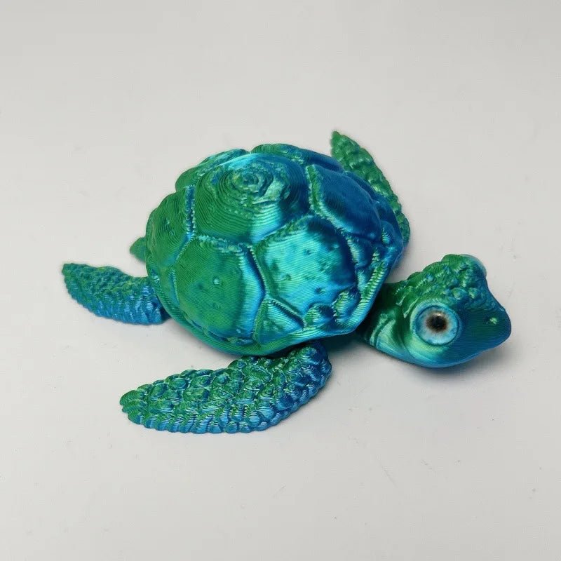 Figurine de Tortue de Mer Articulée | Modèle 3D Imprimé - Décoration de Bureau Moderne Jouet 3D - KAWAII FAVIE