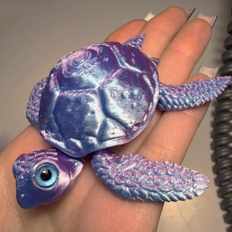 Figurine de Tortue de Mer Articulée | Modèle 3D Imprimé - Décoration de Bureau Moderne Jouet 3D - KAWAII FAVIE