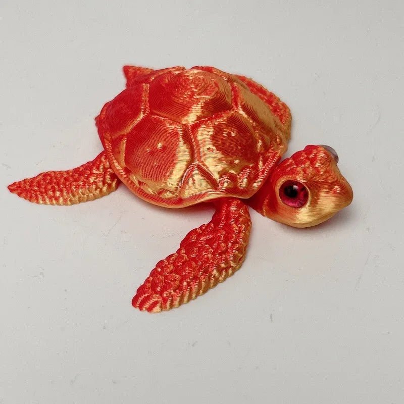 Figurine de Tortue de Mer Articulée | Modèle 3D Imprimé - Décoration de Bureau Moderne Jouet 3D - KAWAII FAVIE