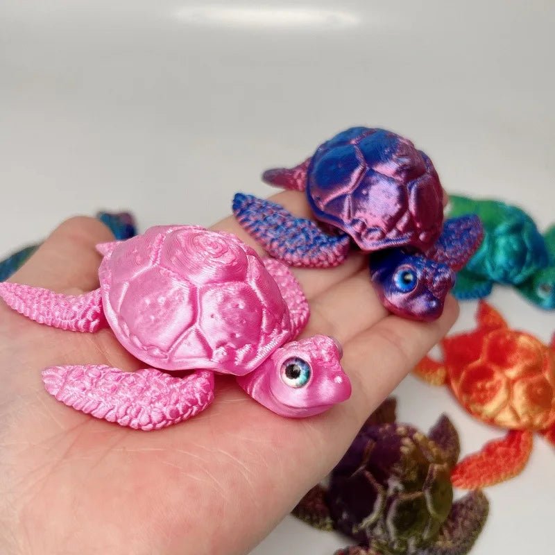 Figurine de Tortue de Mer Articulée | Modèle 3D Imprimé - Décoration de Bureau Moderne Jouet 3D - KAWAII FAVIE