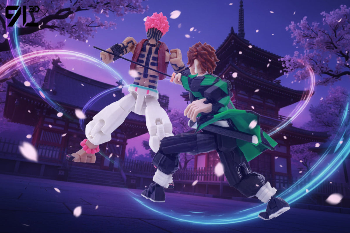 Figurine Demon Slayer Solo Leveling 14cm Articulée | Modèle 9L3D Collection - Pièces Interchangeables | Impression 3D Jouet 3D - KAWAII FAVIE