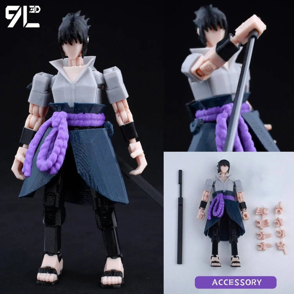 Figurine Demon Slayer Solo Leveling 14cm Articulée | Modèle 9L3D Collection - Pièces Interchangeables | Impression 3D Jouet 3D - KAWAII FAVIE
