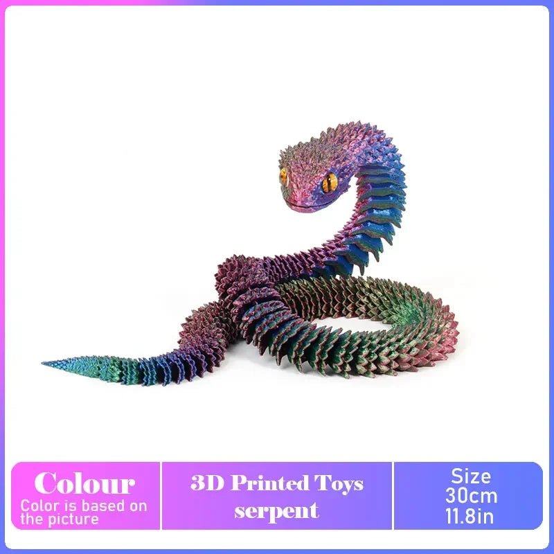 Figurine Dragon Articulée Imprimée en 3D | Modèle Décoratif avec Joints Mobiles | PLA Écologique Jouet 3D - KAWAII FAVIE