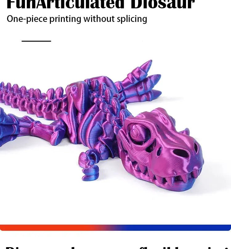 Figurine Dragon Articulée Imprimée en 3D | Modèle Décoratif avec Joints Mobiles | PLA Écologique Jouet 3D - KAWAII FAVIE