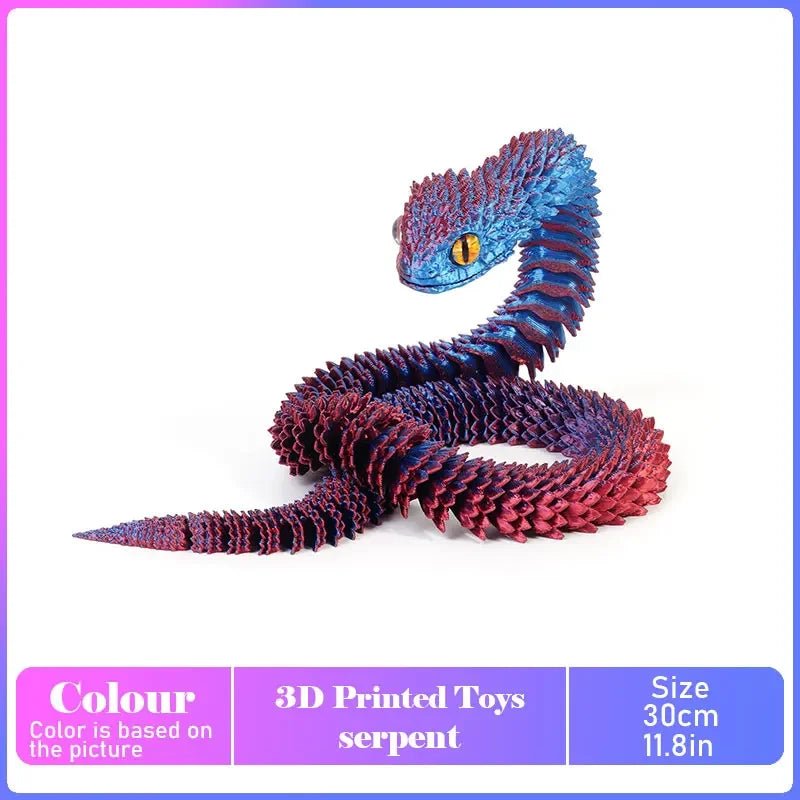 Figurine Dragon Articulée Imprimée en 3D | Modèle Décoratif avec Joints Mobiles | PLA Écologique Jouet 3D - KAWAII FAVIE