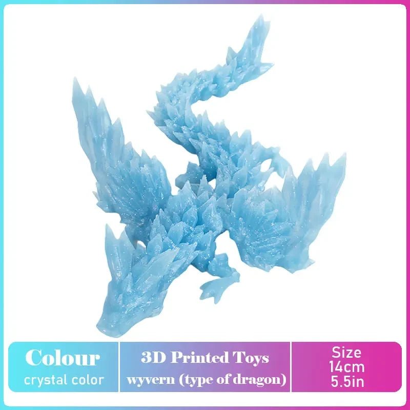 Figurine Dragon Articulée Imprimée en 3D | Modèle Décoratif avec Joints Mobiles | PLA Écologique Jouet 3D - KAWAII FAVIE