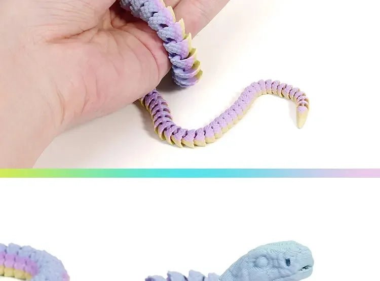 Figurine Dragon Articulée Imprimée en 3D | Modèle Décoratif avec Joints Mobiles | PLA Écologique Jouet 3D - KAWAII FAVIE