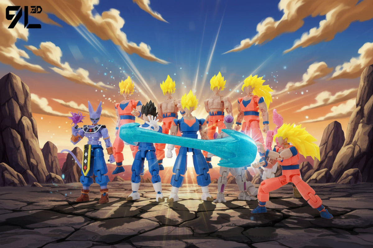 Figurine Dragon Ball Lucky Dummy 13 | 14cm Articulée 30+ Points - Pièces Interchangeables | Impression 3D Jouet 3D - KAWAII FAVIE