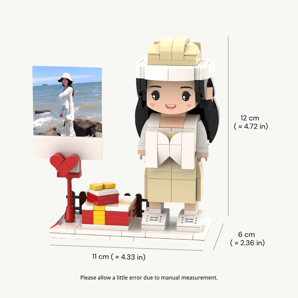 Figurine en Brique Miniature Personnalisée | Créez un Portrait Unique avec Photo Polaroïd - Cadeau Créatif & Intemporel Jouet 3D - KAWAII FAVIE